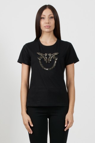 LOVES T-SHIRT WITH BIRDS EMBROIDERY