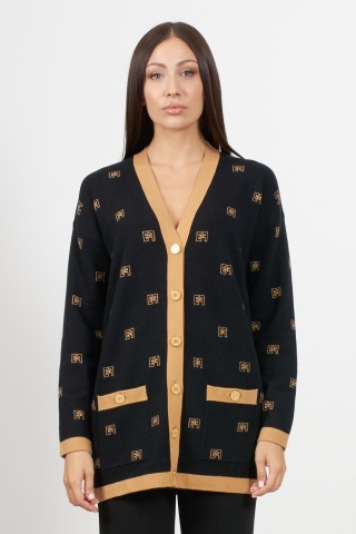 CARDIGAN WITH GOLD BUTTONS WITH LOGO