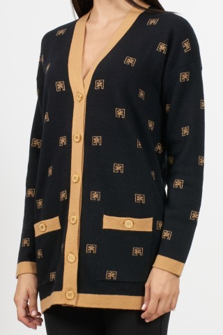 CARDIGAN WITH GOLD BUTTONS WITH LOGO