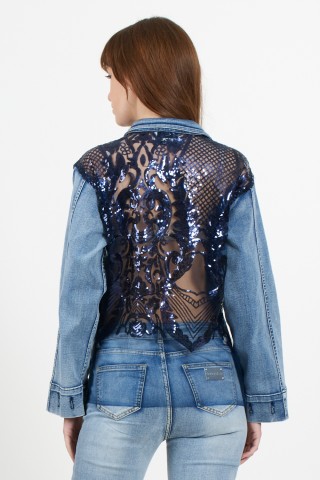 EMBROIDERED FEATHERS JACKET