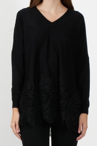 OVER LACE SWEATER
