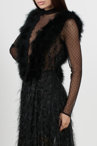 FEATHERS AND LACE DRESS
