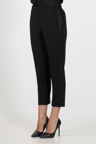 BAND PANTS IN SATIN