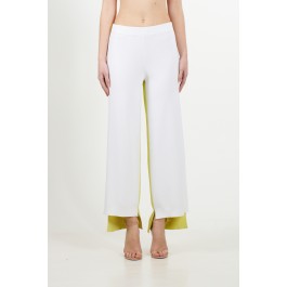 BICOLOR KNITTED TROUSERS
