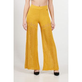 PERFORATED KNIT PANTS