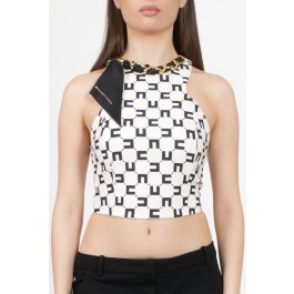 CREPE TOP WITH CHAIN
