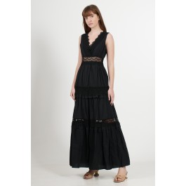 DRESS WITH LACE INSERTS S.G