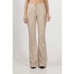 LASE CUT ECO-LEATHER TROUSERS